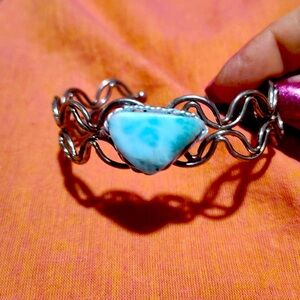 Larimar hand made unique bracelet